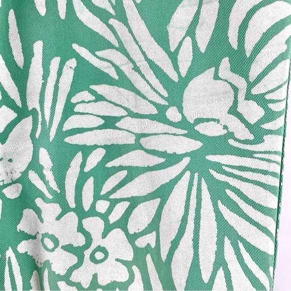 DVF Loves Current/Elliot Mint Tropical Floral The Classic Skinny Jean Size 28 - Picture 7 of 16